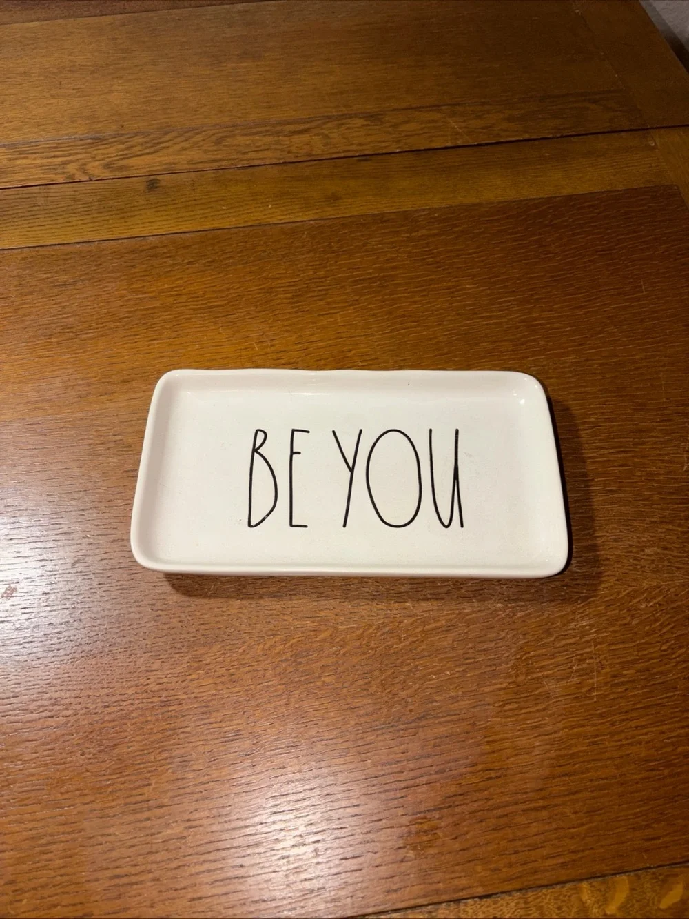 Rae Dunn by Magenta (Be You)  9 1/2” X 5” Ceramic Serving Tray  Rectangle